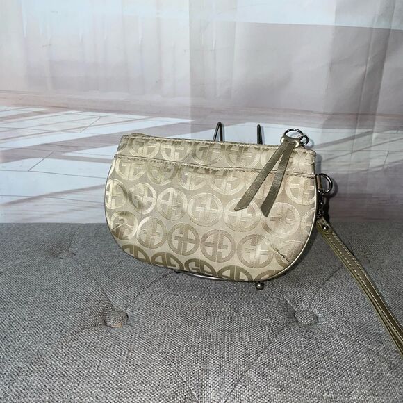 Giani Bernini Canvas Leather Trim Wristlet - Picture 4 of 12